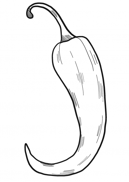 Chilli coloring page image