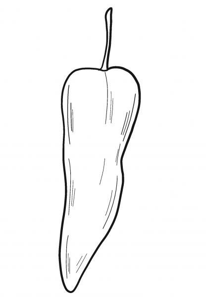 Chilli pepper coloring page image