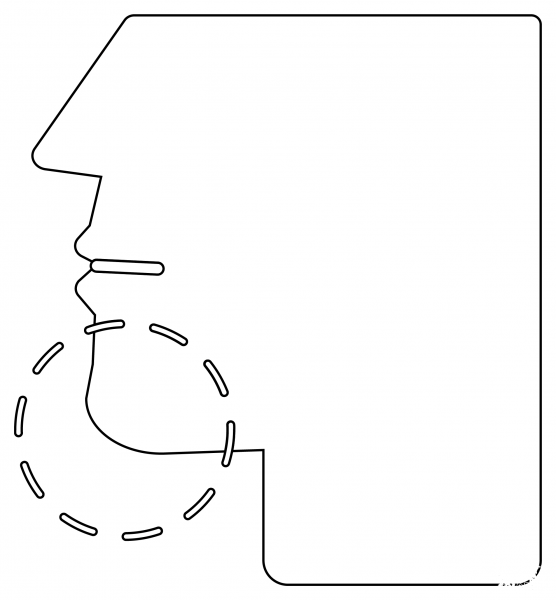 Chin coloring page image