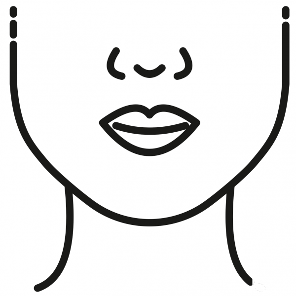 Chin coloring page image