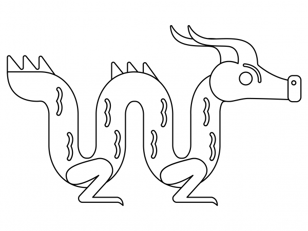 Chinese Dragon coloring page image