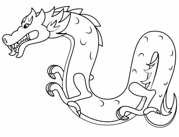 Chinese Dragon coloring page image