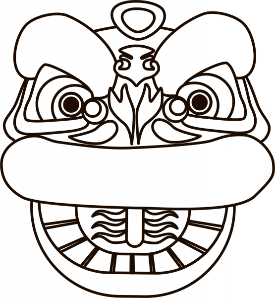 Chinese Dragon coloring page image