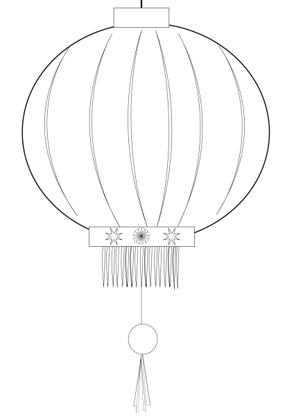 Chinese Lantern coloring page image