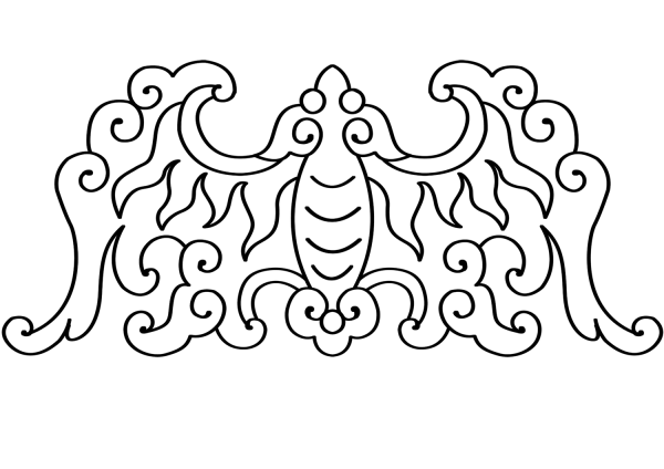 Chinese Traditional Auspicious Pattern coloring page image