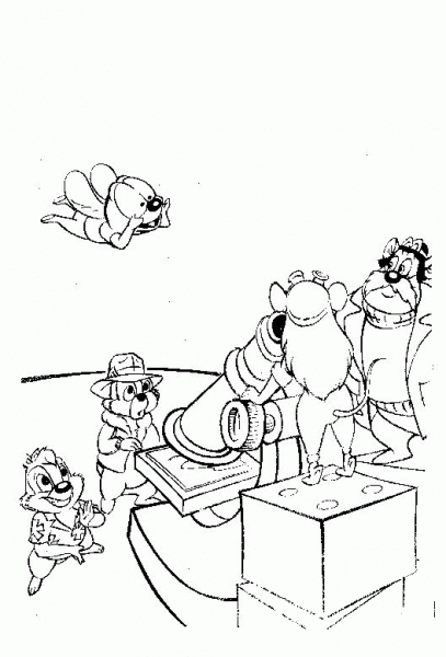 Chip And Dale Team coloring page image
