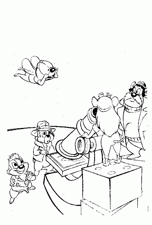 Chip And Dale Team coloring page - ColouringPages