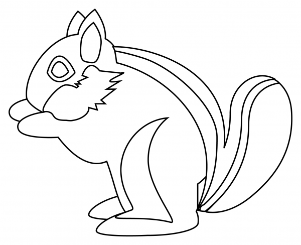 Chipmunk coloring page image