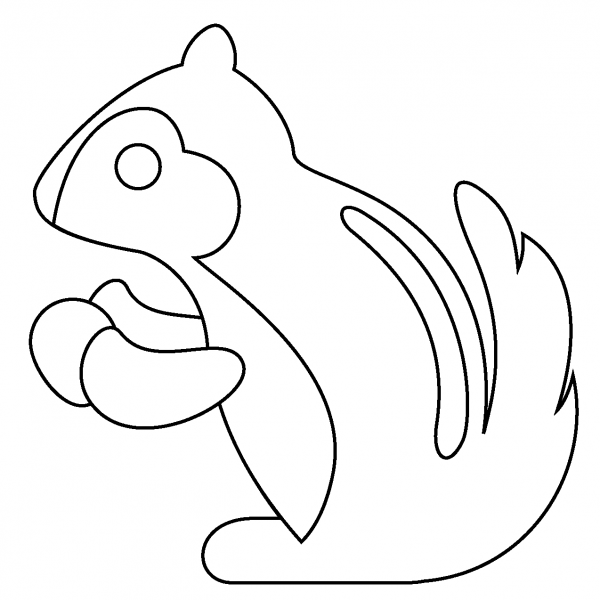 Chipmunk Emoji coloring page image