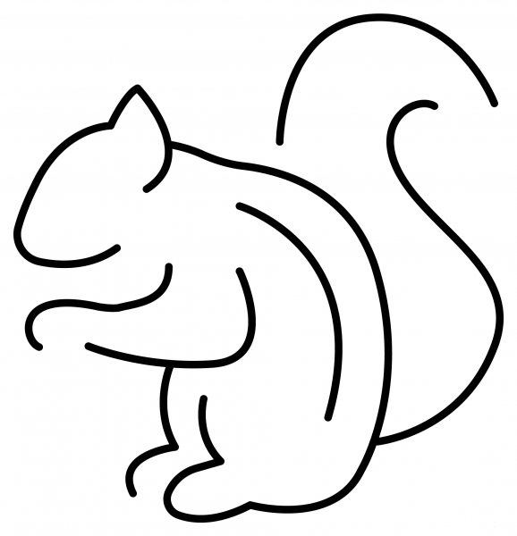 Chipmunk Emoji coloring page image
