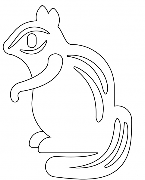 Chipmunk Emoji coloring page image