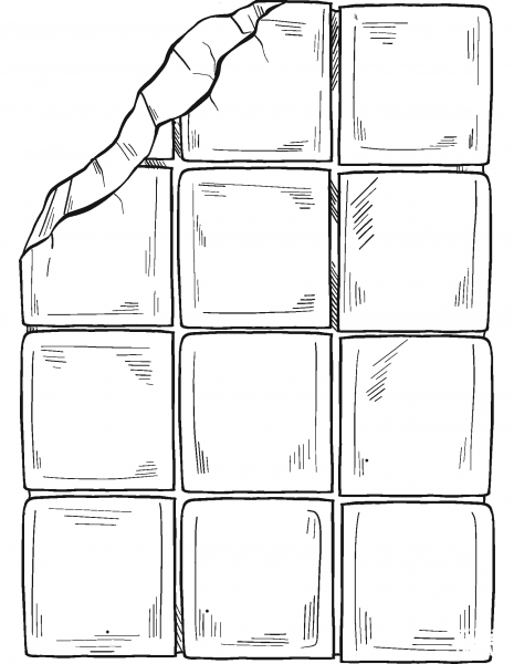 Chocolate bar coloring page image