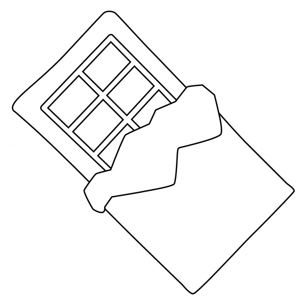 Chocolate Bar Emoji coloring page image