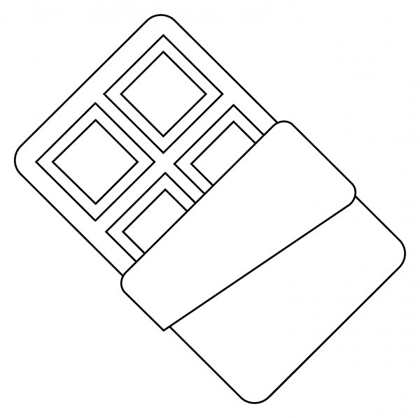 Chocolate Bar Emoji coloring page image