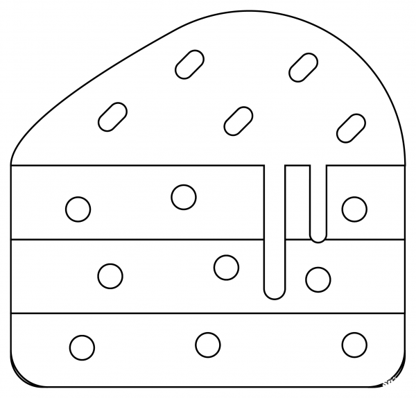 Chocolate Cake coloring page image