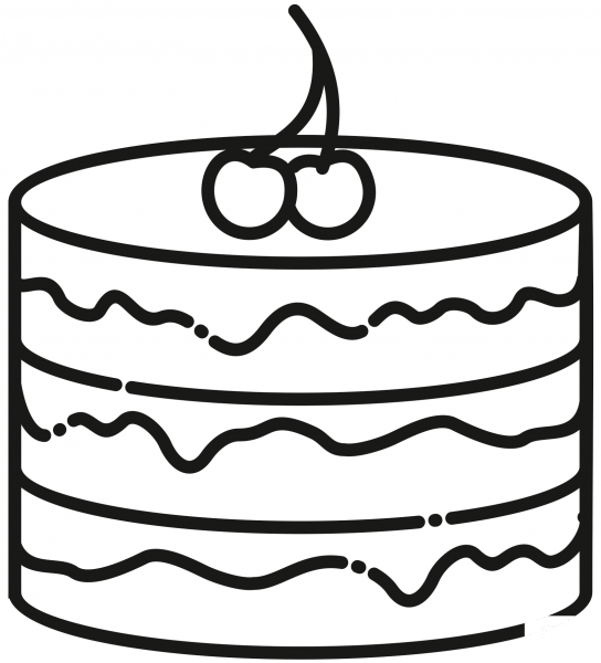 Chocolate Cake coloring page image