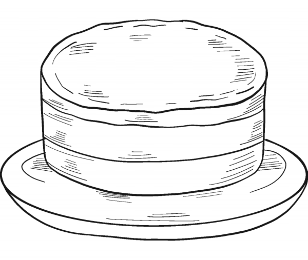Chocolate Cake coloring page image