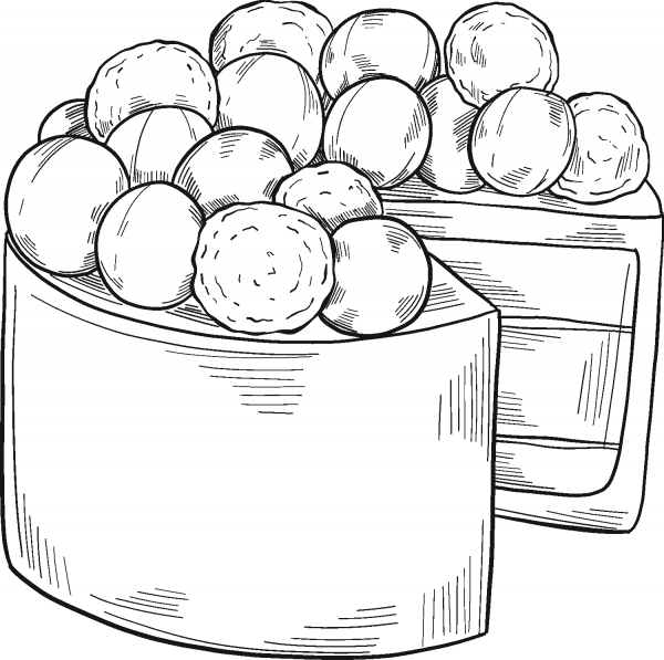 Chocolate Cake coloring page image