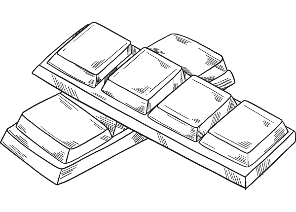 Chocolate coloring page image