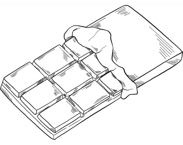 Chocolate coloring page image
