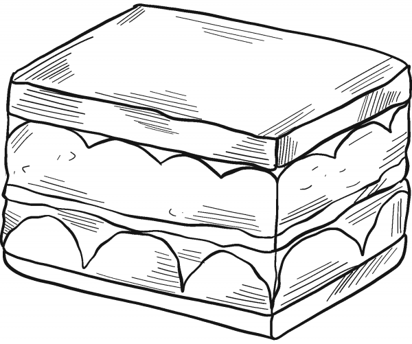 Chocolate Dessert coloring page image