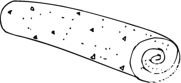 Chocolate roll cake coloring page image