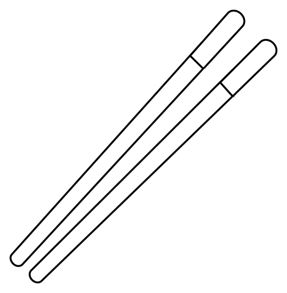 Chopsticks Emoji coloring page image