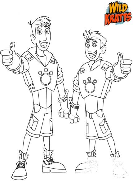 Chris and Martin Kratts coloring page image