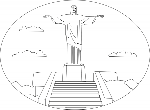 Christ the Redeemer coloring page image