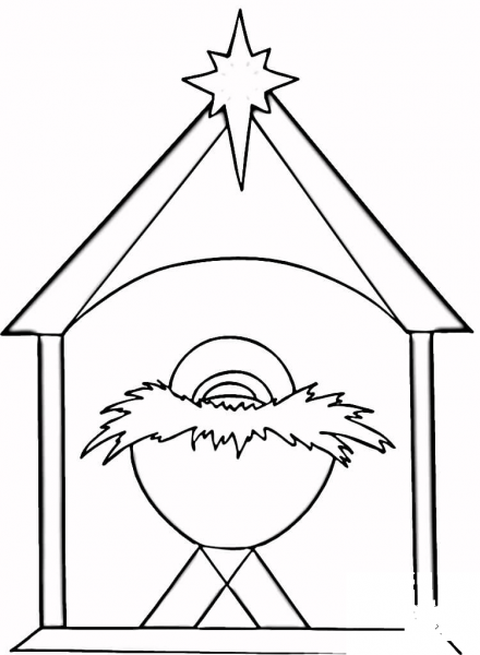 Christian Christmas  coloring page image