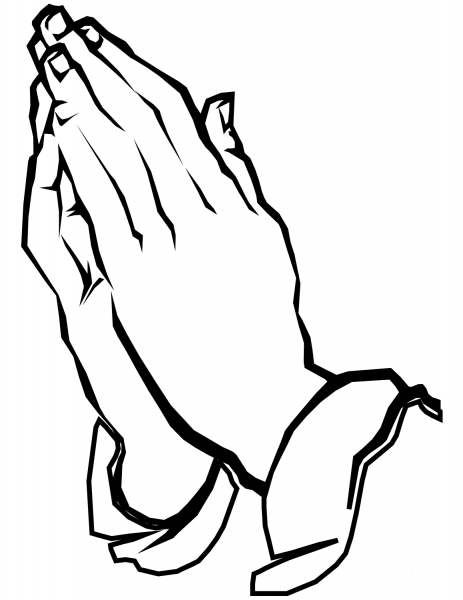 Christian Hands coloring page image