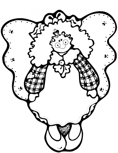 Christmas Angel coloring page image