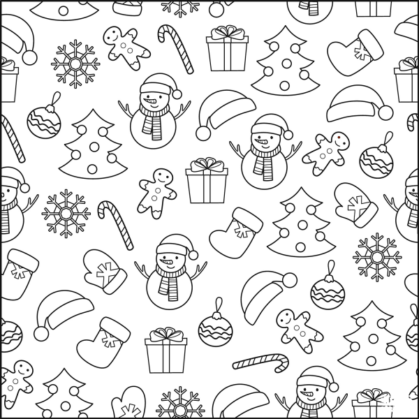 Christmas Background coloring page image