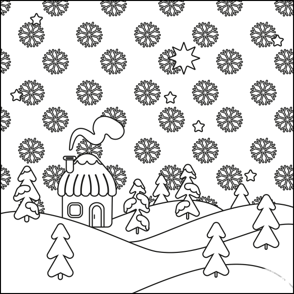 Christmas Background coloring page image
