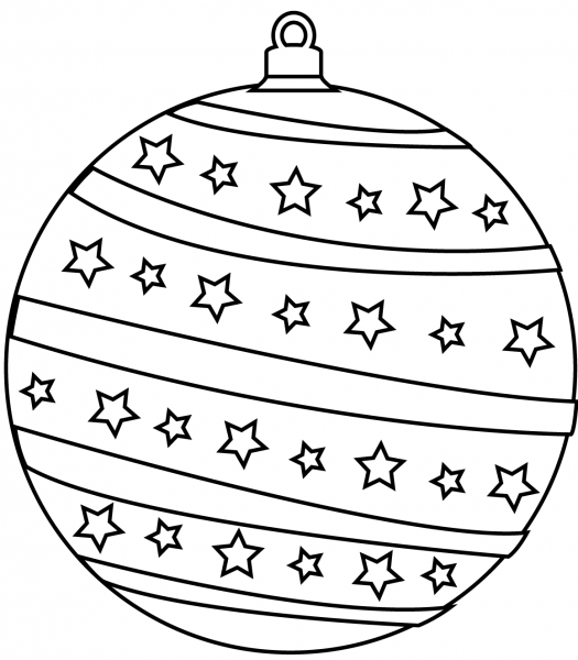 Christmas Ball coloring page image