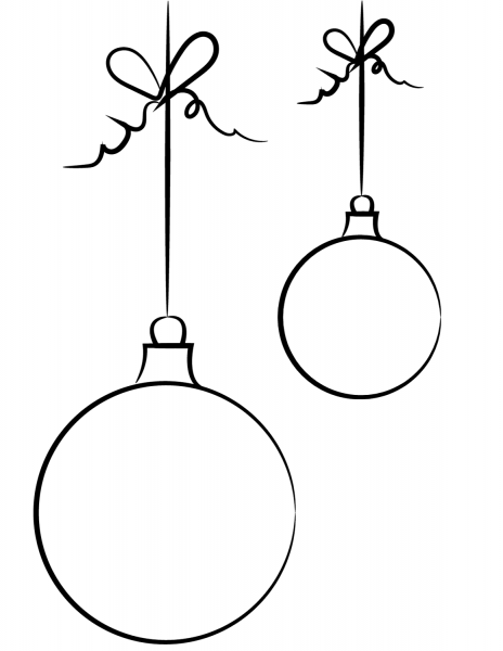 Christmas Balls coloring page image