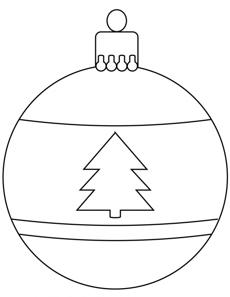Christmas Bauble Ornament coloring page image