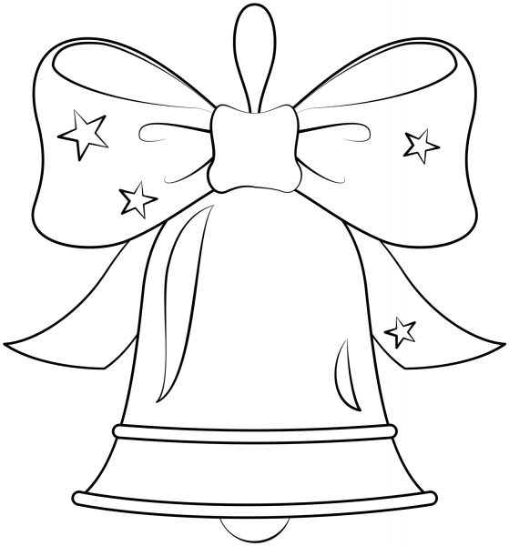 Christmas Bell coloring page image