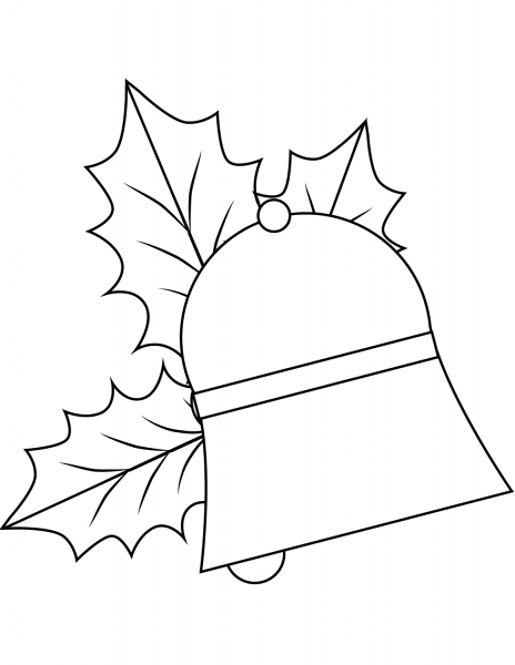 Christmas Bell coloring page image