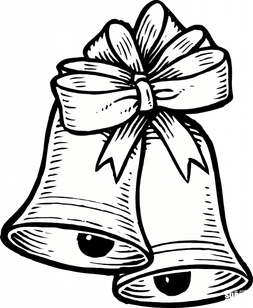 Christmas Bell Ornament coloring page image
