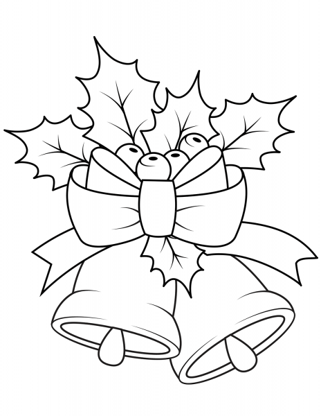 Christmas Bells coloring page image