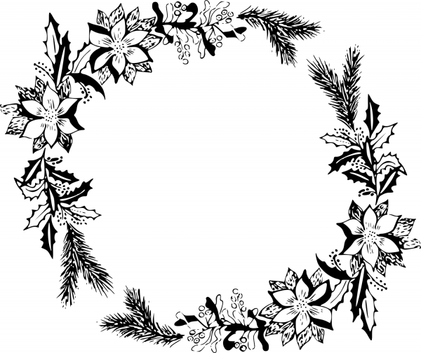 Christmas Border coloring page image