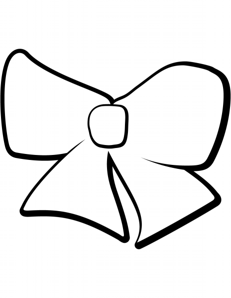 Christmas Bow coloring page image