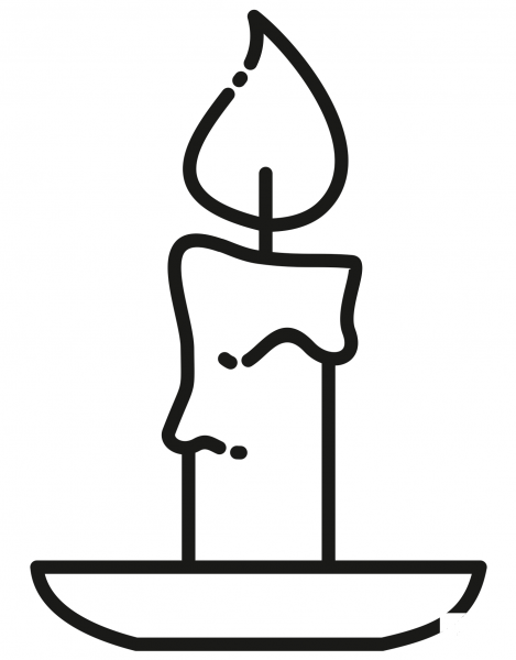 Christmas Candle coloring page image