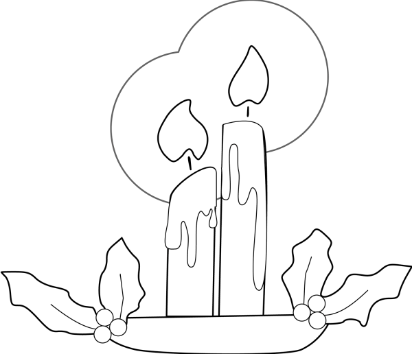 Christmas Candles coloring page image