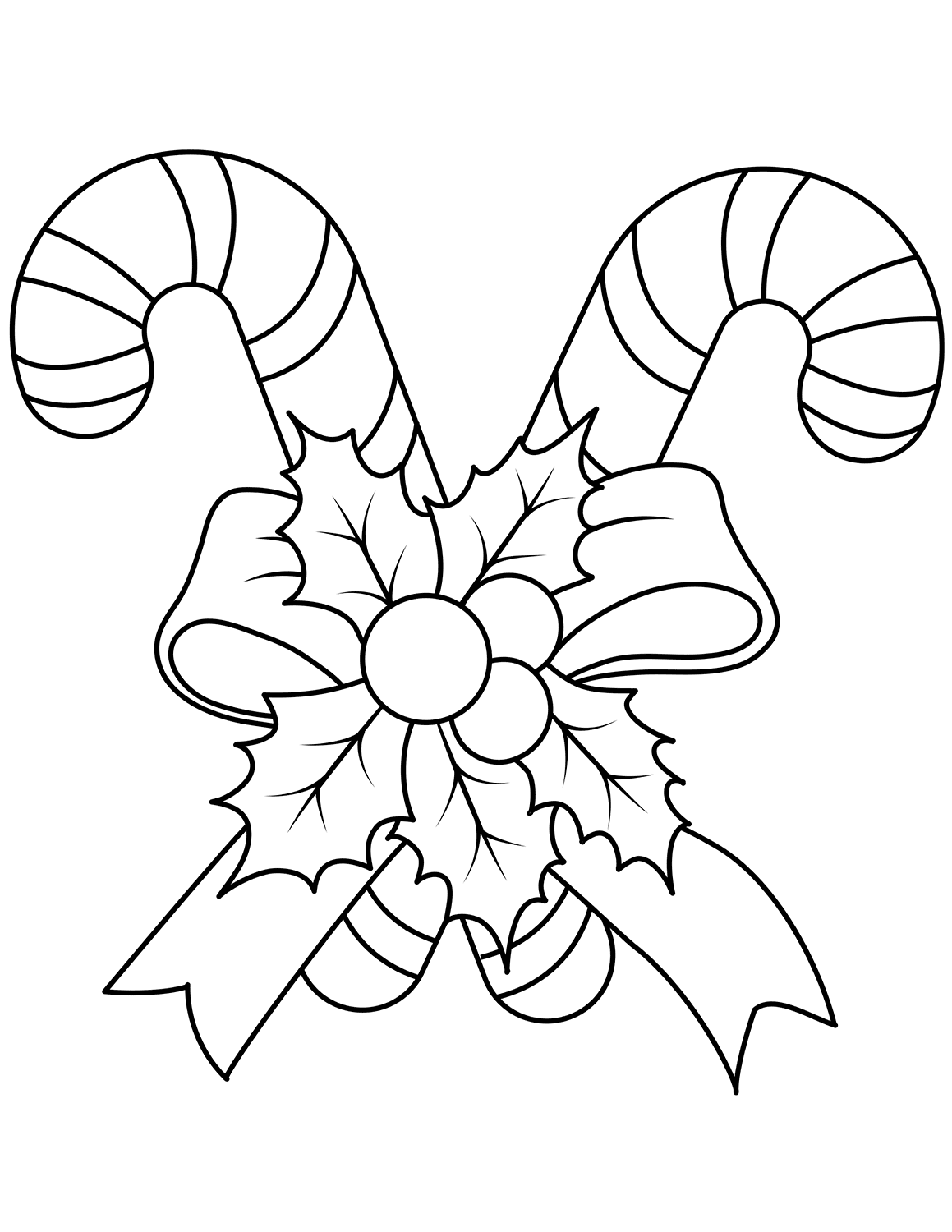 Christmas Candy Canes coloring page - ColouringPages