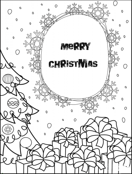 Christmas Card coloring page image
