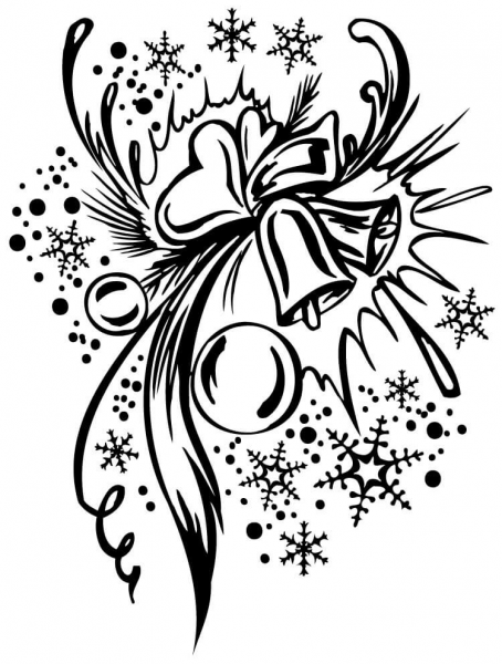 Christmas Composition  coloring page image