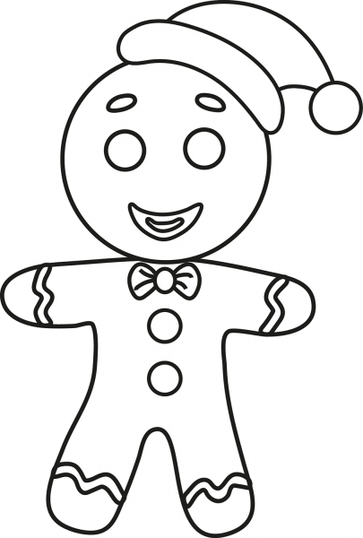Christmas Cookie Gingerbread Man coloring page image