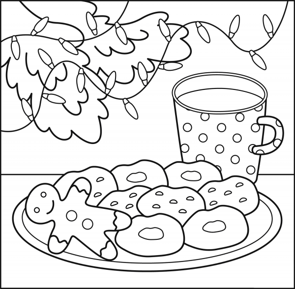 Christmas Cookies coloring page image